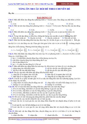 300 câu hỏi Vật lí theo chuyên đề - Đỗ Ngọc Hà